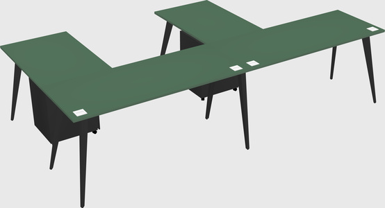 Modern l-shaped office desk