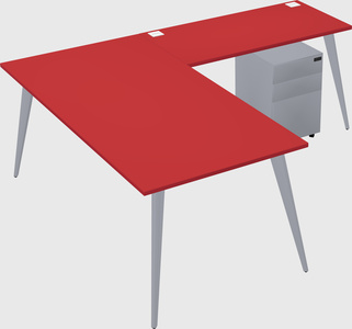 Modern l-shaped office desk