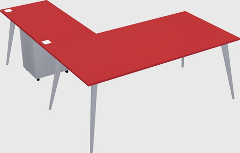 Modern l-shaped office desk