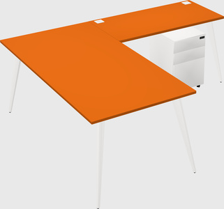 Modern l-shaped office desk