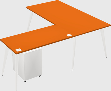 Modern l-shaped office desk