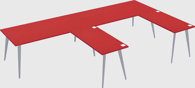Modern l-shaped office desk