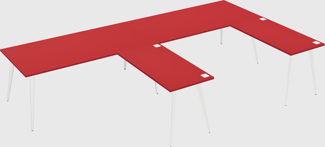 Modern l-shaped office desk
