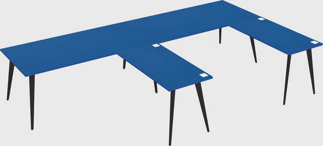 Modern l-shaped office desk