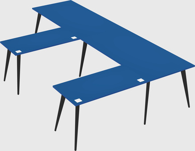 Modern l-shaped office desk