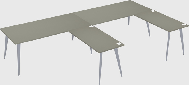 Modern l-shaped office desk