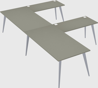 Modern l-shaped office desk