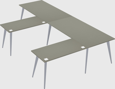 Modern l-shaped office desk