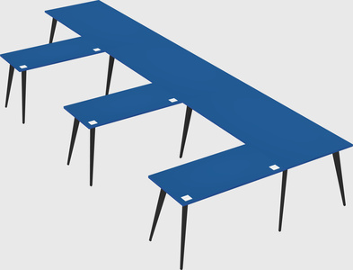 Modern l-shaped office desk