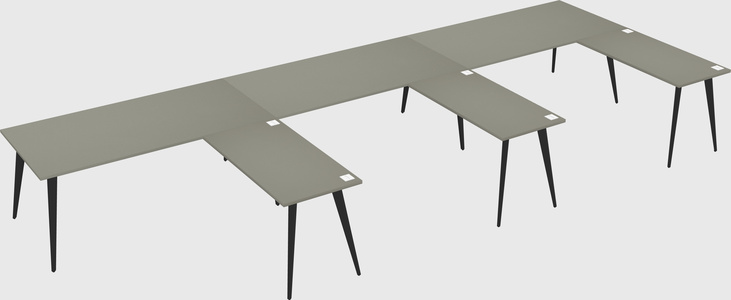Modern l-shaped office desk