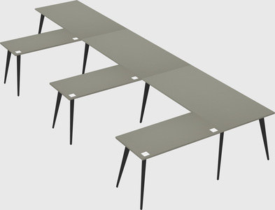 Modern l-shaped office desk