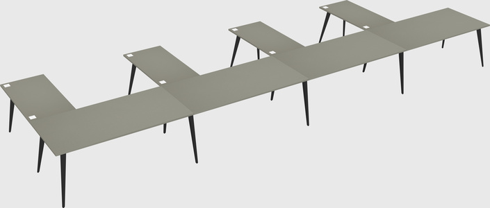 Modern l-shaped office desk