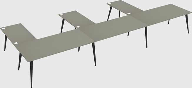 Modern l-shaped office desk