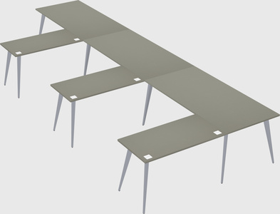 Modern l-shaped office desk