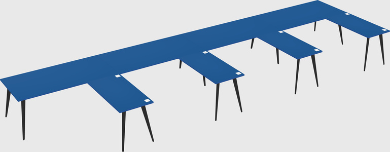 Modern l-shaped office desk