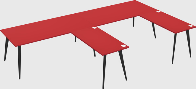 Modern l-shaped office desk