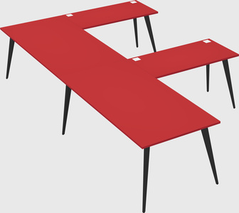 Modern l-shaped office desk