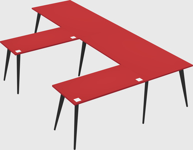 Modern l-shaped office desk