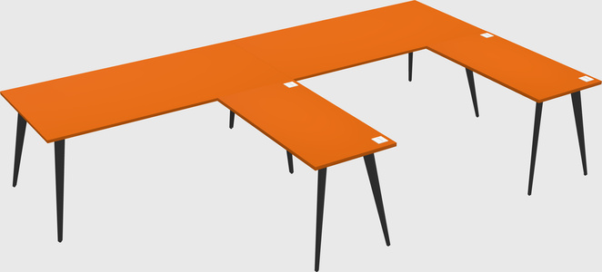 Modern l-shaped office desk