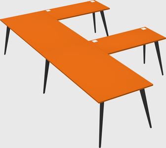 Modern l-shaped office desk