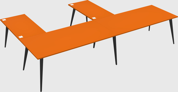 Modern l-shaped office desk