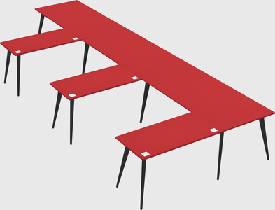 Modern l-shaped office desk