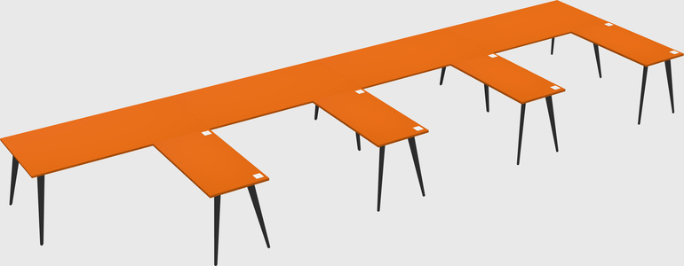 Modern l-shaped office desk