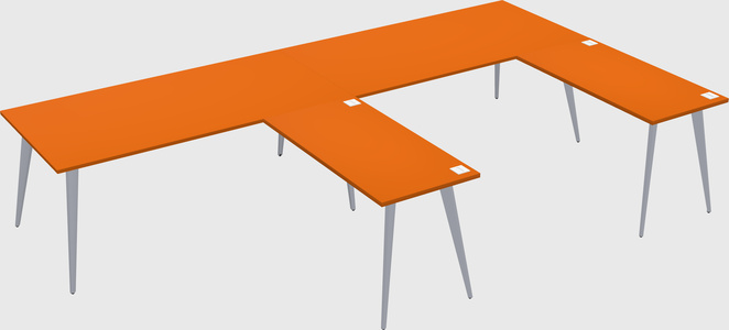 Modern l-shaped office desk