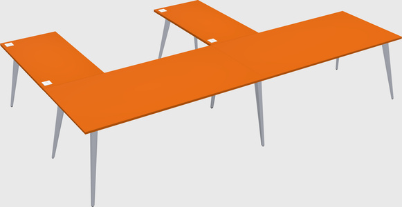 Modern l-shaped office desk