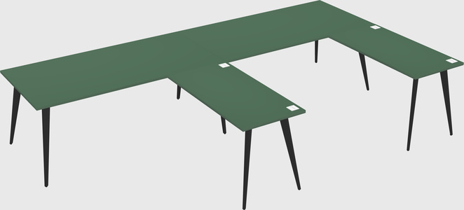 Modern l-shaped office desk