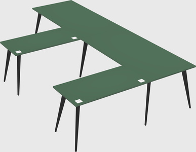 Modern l-shaped office desk