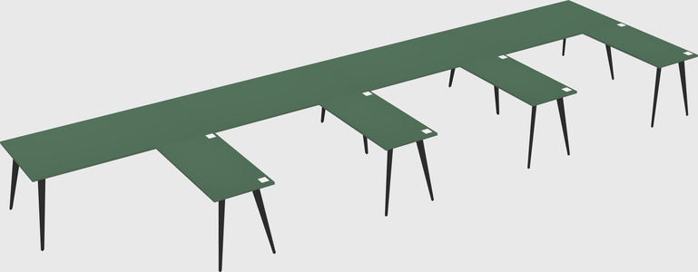 Modern l-shaped office desk