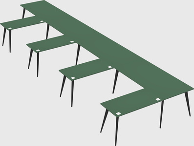 Modern l-shaped office desk