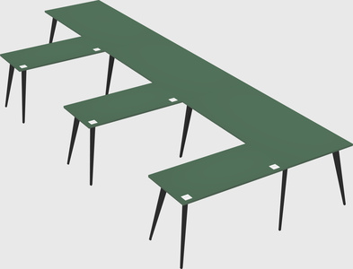 Modern l-shaped office desk