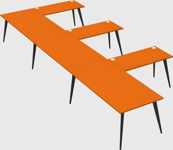 Modern l-shaped office desk
