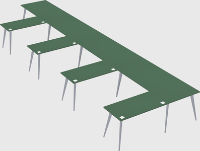 Modern l-shaped office desk