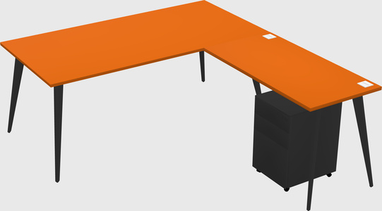 Modern L-shaped Office Desk