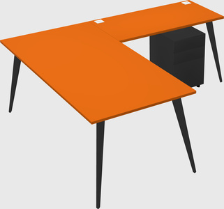 Modern l-shaped office desk