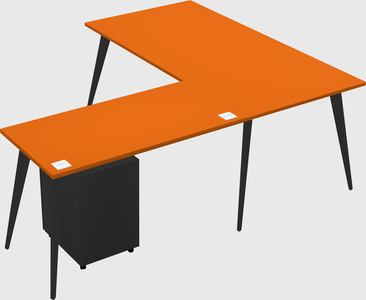 Modern l-shaped office desk