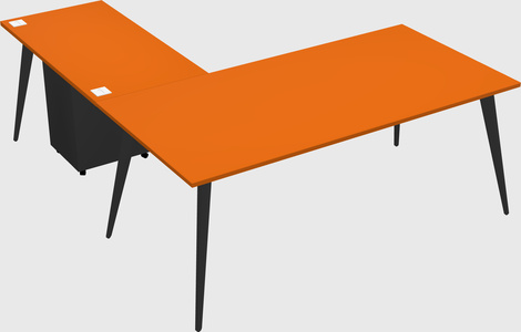 Modern l-shaped office desk