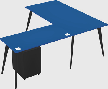 Modern l-shaped office desk