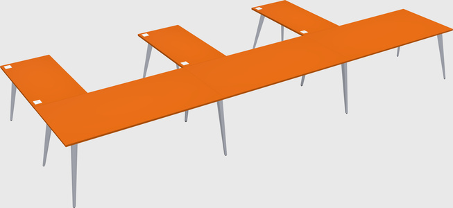 Modern l-shaped office desk