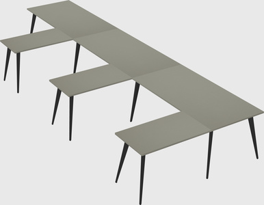 Modern l-shaped office desk
