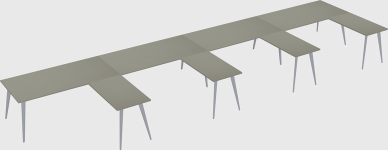 Modern l-shaped office desk