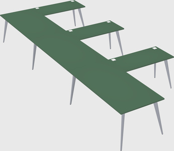 Modern l-shaped office desk