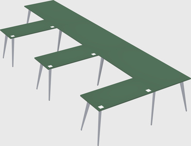 Modern l-shaped office desk