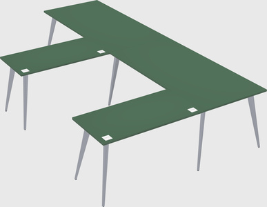 Modern l-shaped office desk