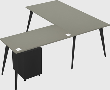 Modern l-shaped office desk