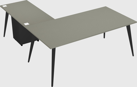 Modern l-shaped office desk