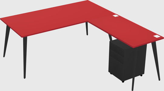 Modern L-shaped Office Desk
